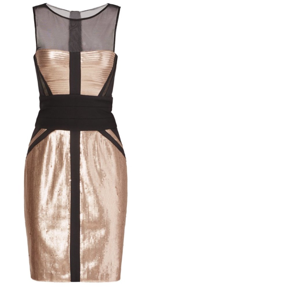 BCBGMAXAZRIA Wrapped In Rose Sheath Dress